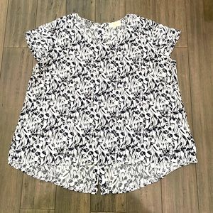 Cynthia Rowley Blue Floral Blouse Size 1X